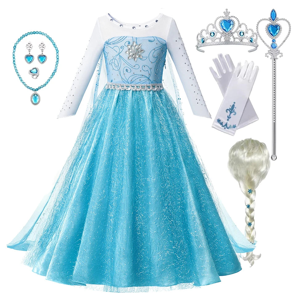 Frozen Princess Elsa Anna Dress for Girls Ages 2-10 ATHLEXES