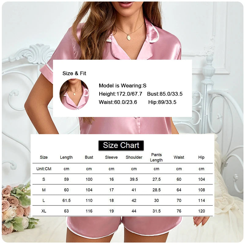 SilkDream Women's Satin Pajama Set ATHLEXES