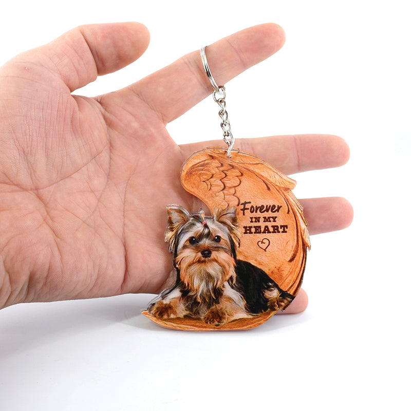 Heartfelt Dog Angel Pendant Keychain ATHLEXES