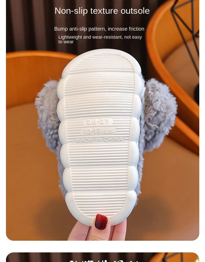 CozyPaws Non-Slip Boys Cotton Slippers for Kids ATHLEXES