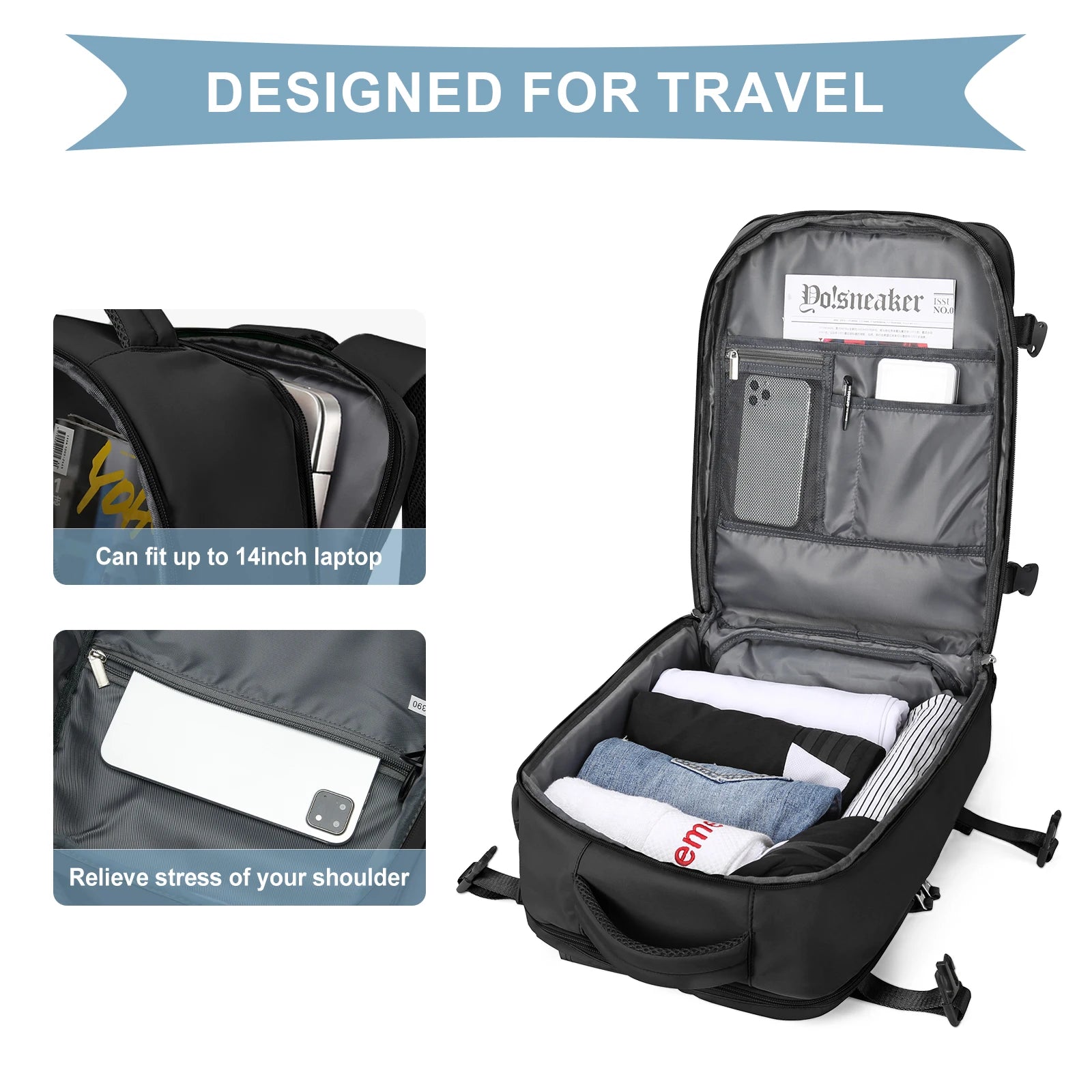 TravelSmart Cabin Backpack for Women and Men ATHLEXES