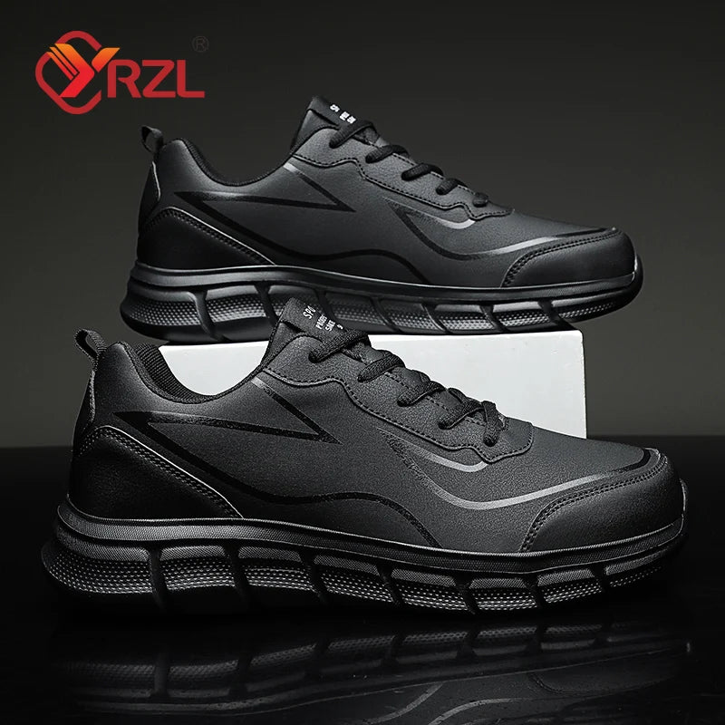 YRZL Black Waterproof Running Shoes ATHLEXES