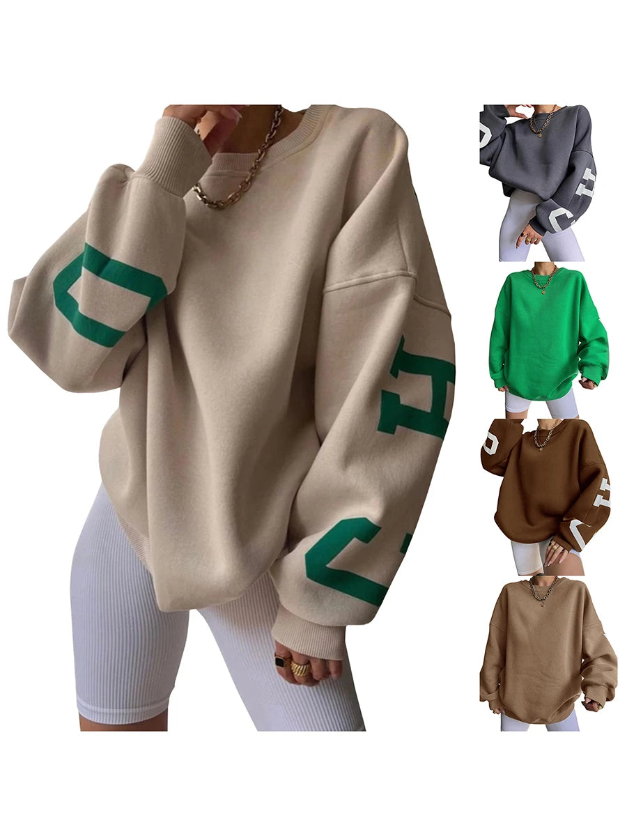 ChicStreet Trendy Oversized Letter Hoodie ATHLEXES