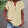 Breezy V Neck Cotton Linen Shirt for Women ATHLEXES