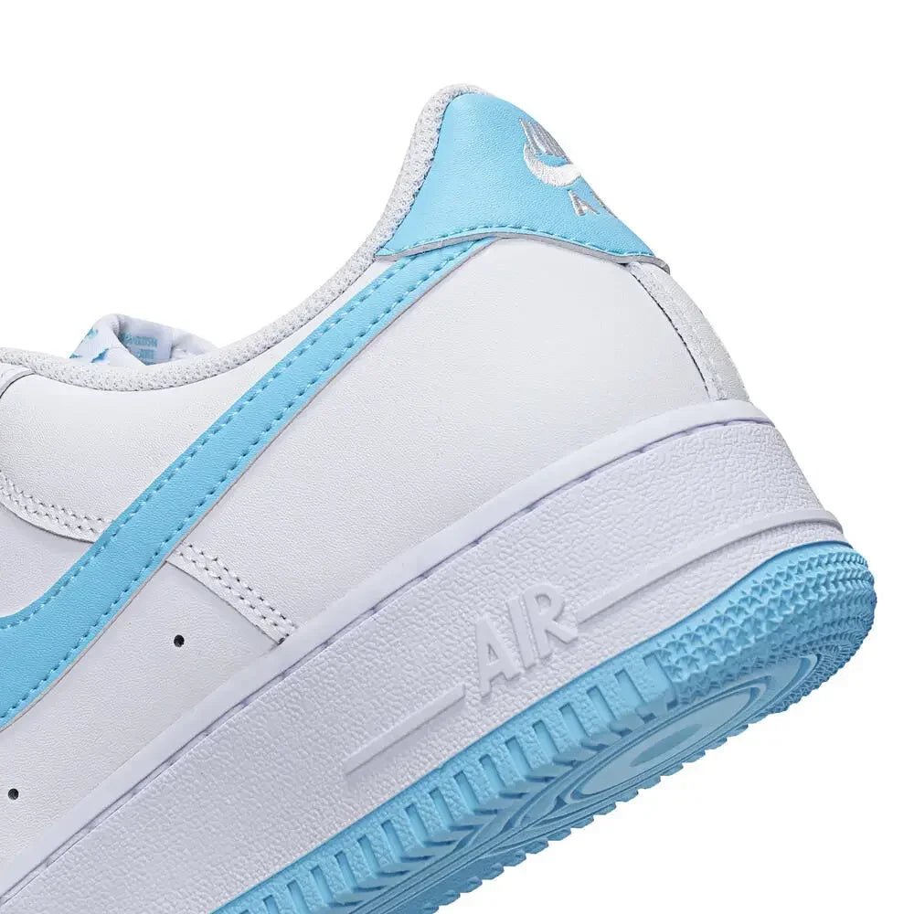 Nike Air Force 1 Low '07 White Aquarius Blue FQ4296-100 Shock Absorption Mens Womens Low Top Board Shoes ATHLEXES