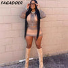 FAGADOER Pink Tie Dye Crop & Skirt Set for Women ATHLEXES