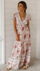 Chic V Neck Summer Slit Maxi Dress for Women ATHLEXES
