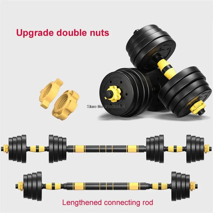 ForgeFit Adjustable Dumbbell With 40cm Connecting Rod Can Be Use As Barbell for Men Exercise Equipment Detachable ATHLEXES