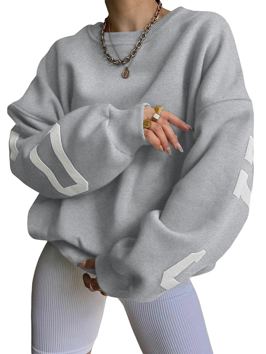 ChicStreet Trendy Oversized Letter Hoodie ATHLEXES