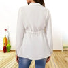 Chic V-Neck Maternity Blouse in Solid Colors ATHLEXES