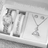 Diamond Elegance Quartz Watch Set for Women ATHLEXES