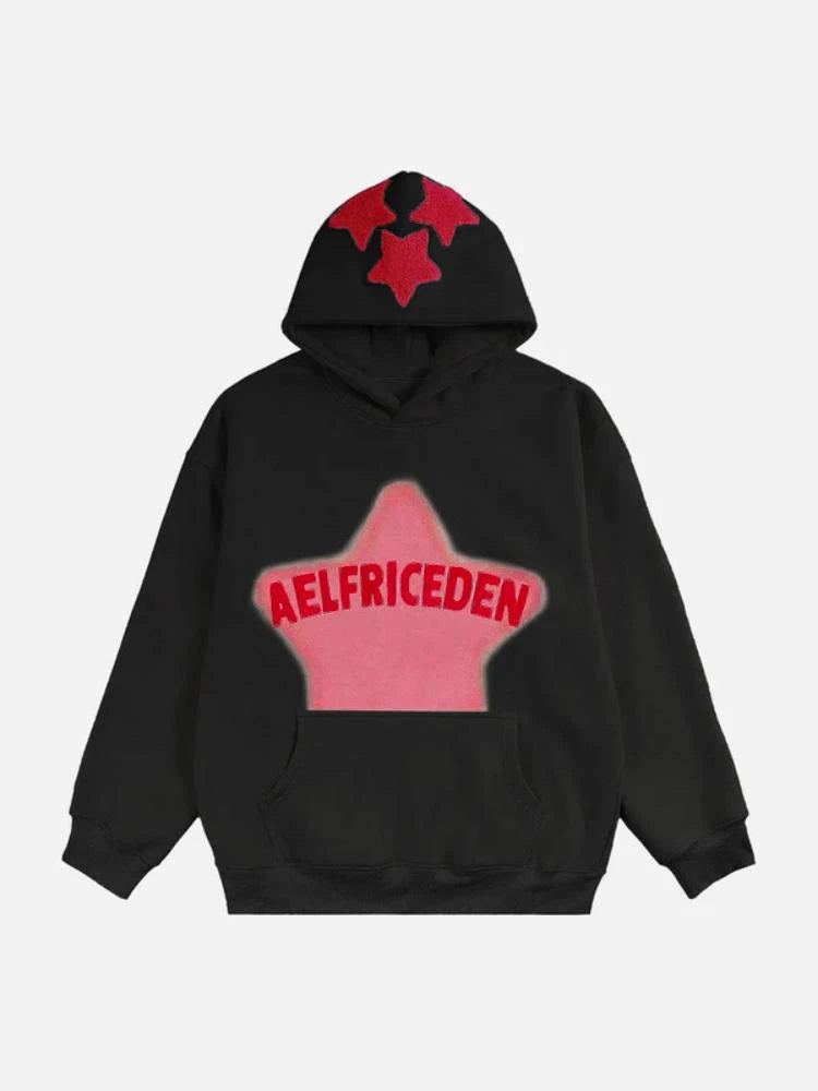 Retro Street Style Graffiti Hoodie for Women ATHLEXES