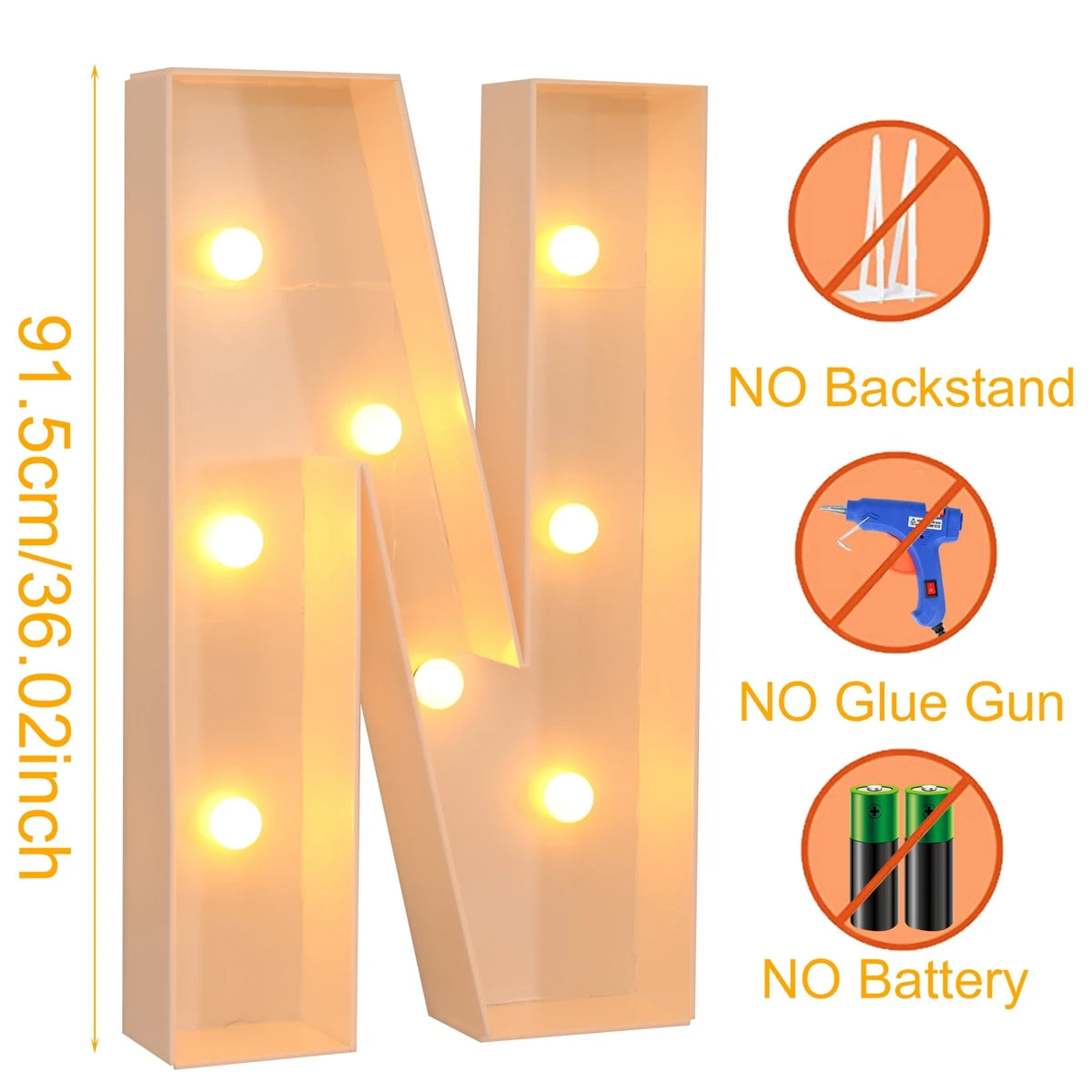Giant LED Letter Light Box for Events & Decor ATHLEXES