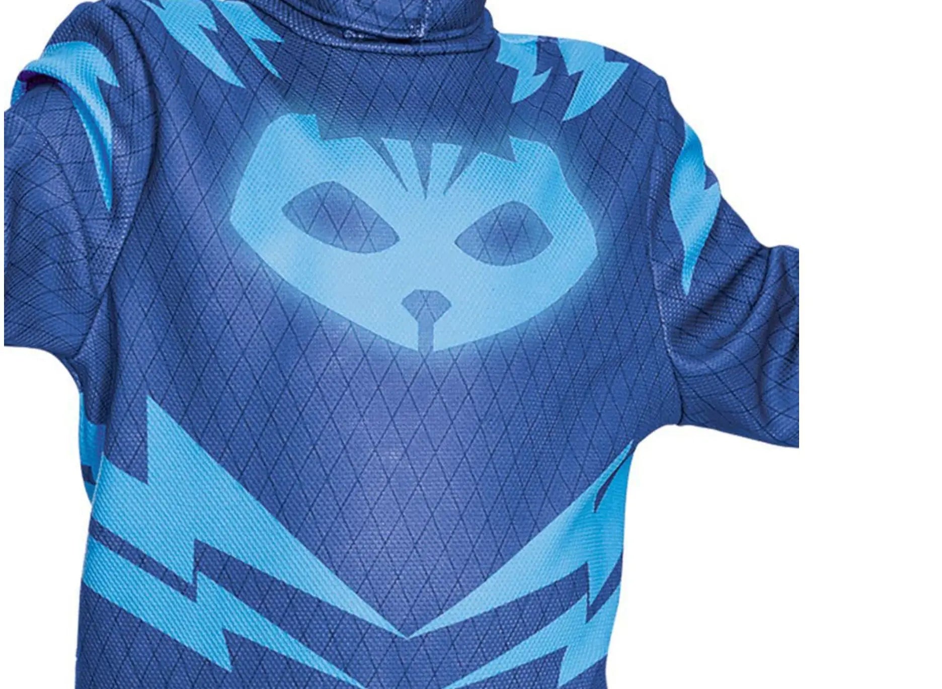 Anime Hero Blue Pajama Costume with Mask Set ATHLEXES