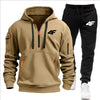 Men's Zipper Hooded Tracksuit with Multi-Pockets ATHLEXES