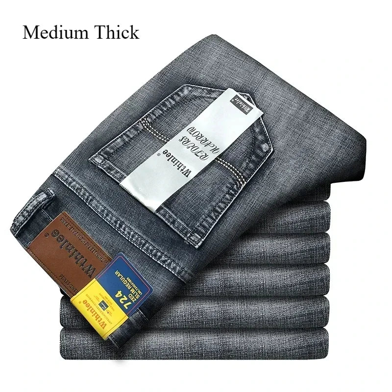 Luxury Classic Slim Fit Stretch Denim Jeans ATHLEXES