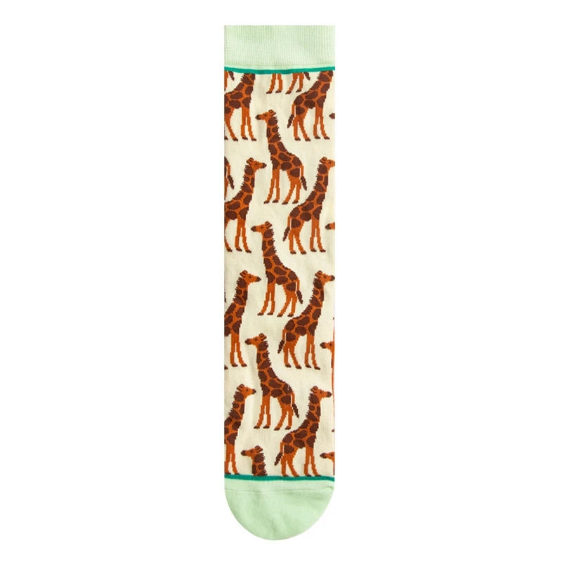 Colorful Cotton Women's Socks - Trendy Hedgehog & Sloth Designs ATHLEXES