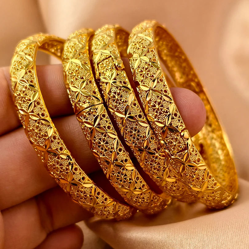 Dubai Turkish Gold Plated Bridal Bangles ATHLEXES