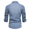 AIOPESON Men's Casual Cotton Denim Shirt ATHLEXES