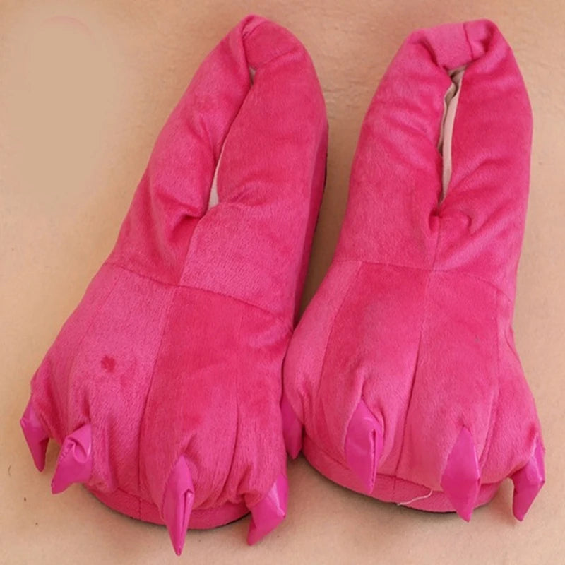 CozyPaws Plush Dinosaur Slippers for Home ATHLEXES