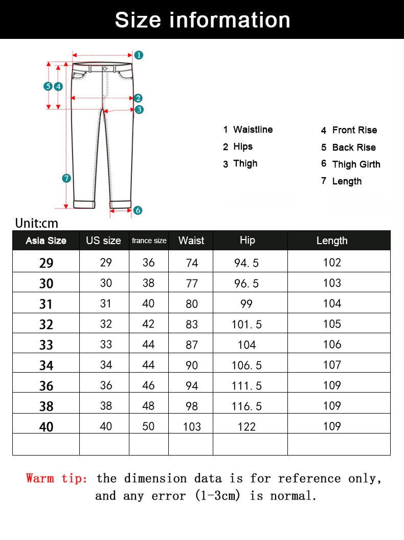 Wthinlee Men's Classic Stretch Denim Trousers ATHLEXES