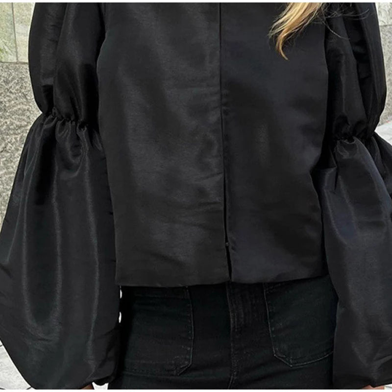 Elegant Puffy Sleeve Blouse for Women 2025 Summer Tops ATHLEXES