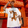 ZAZOMDE Retro Cartoon Tiger Oversized Tee ATHLEXES