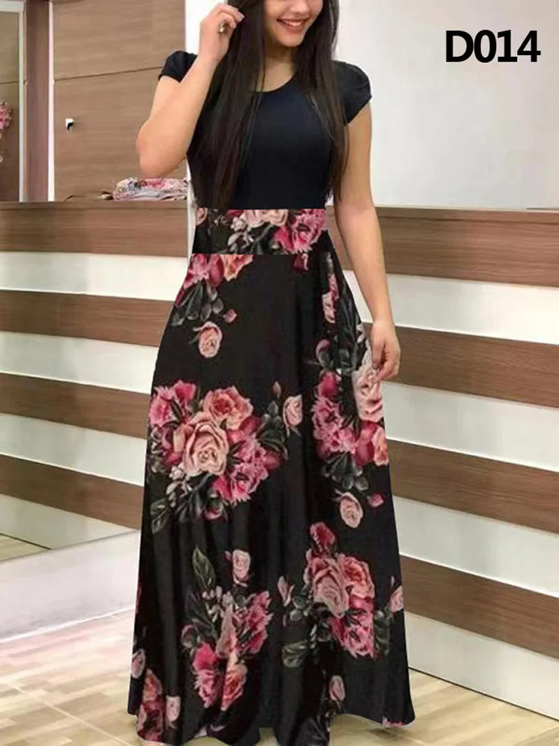 Boho Bliss Floral Maxi Dress for Summer ATHLEXES