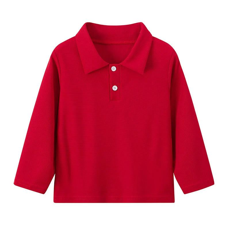 Stylish Kids' Solid Color Polo T-Shirt ATHLEXES