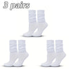 3 Pairs Pleated Mid Length Socks Women's Fashion Elephant Socks ATHLEXES