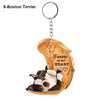 Heartfelt Dog Angel Pendant Keychain ATHLEXES