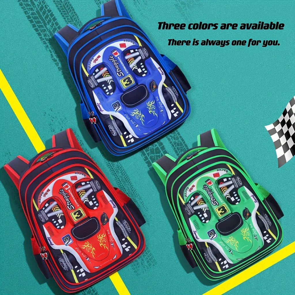 3D Waterproof Kids Car Backpack for School ATHLEXES