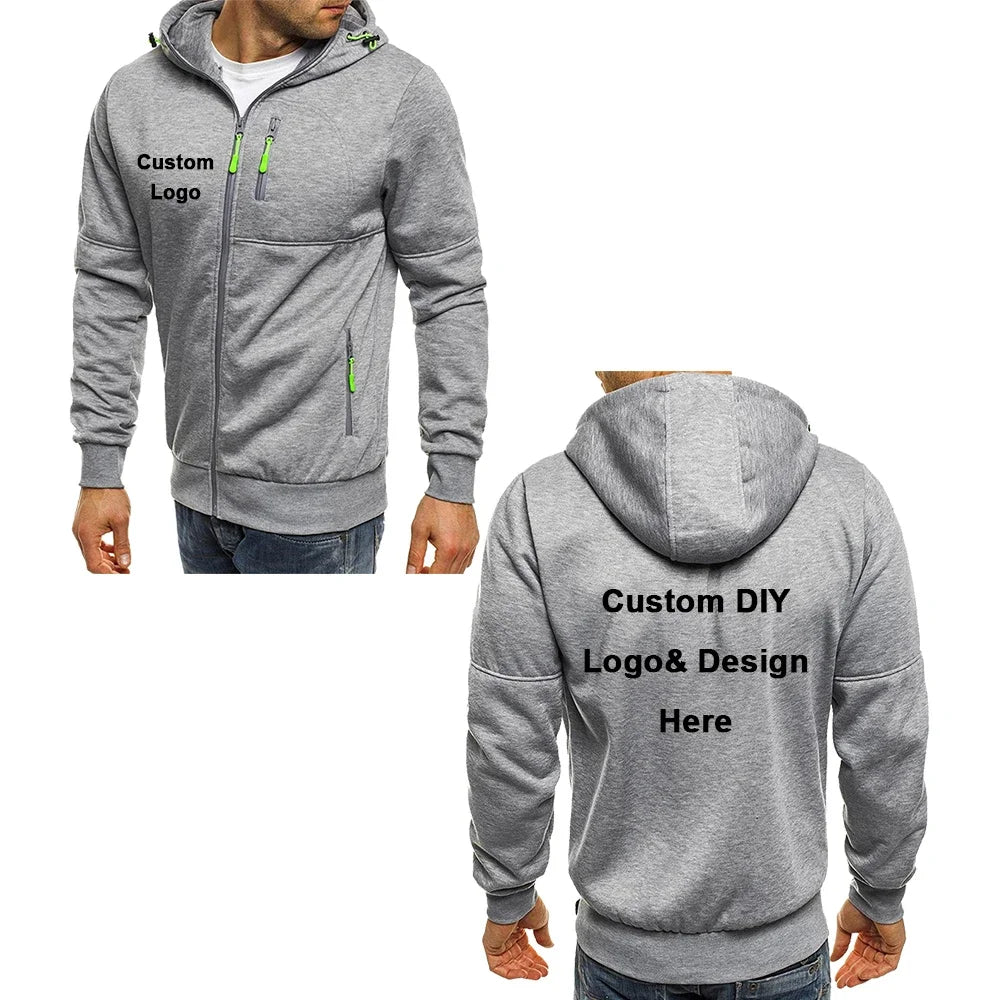 UrbanStyle Men's Hooded Zipper Jacket with Custom Logo ATHLEXES