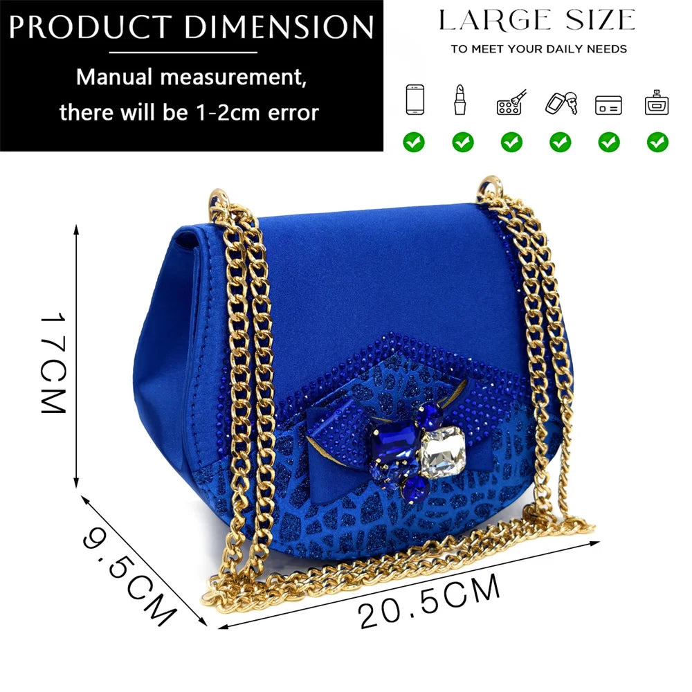 Royal Blue Elegance: Venus Chan Heel & Bag Set ATHLEXES