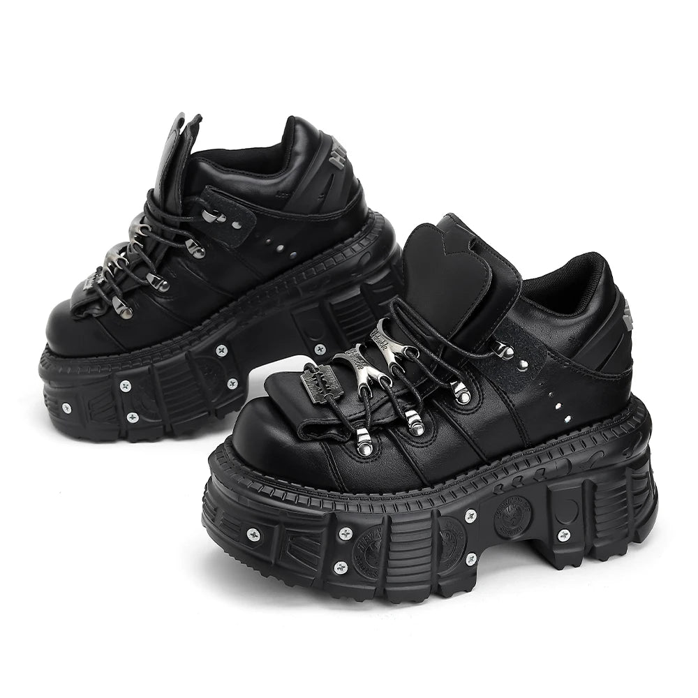 Gothic Chic Lace-Up Platform Ankle Boots ATHLEXES