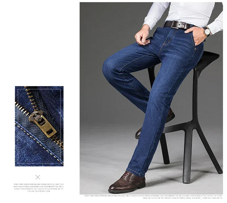 Classic Fit Plus Size Men's Denim Trousers ATHLEXES