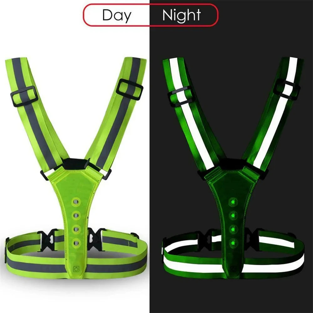 Cycling Illuminated Safety Vest for Night Visibility ATHLEXES