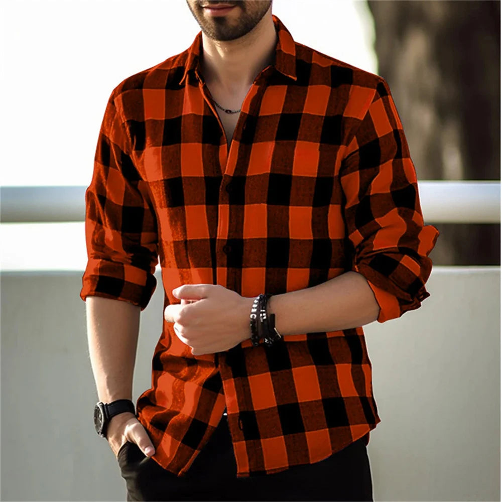 Plaid Luxe Lapel Cardigan for Men - Casual Elegance ATHLEXES