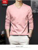 Autumn New Promotion Ice Silk Men's V-Neck Casual Top 2023 ATHLEXES