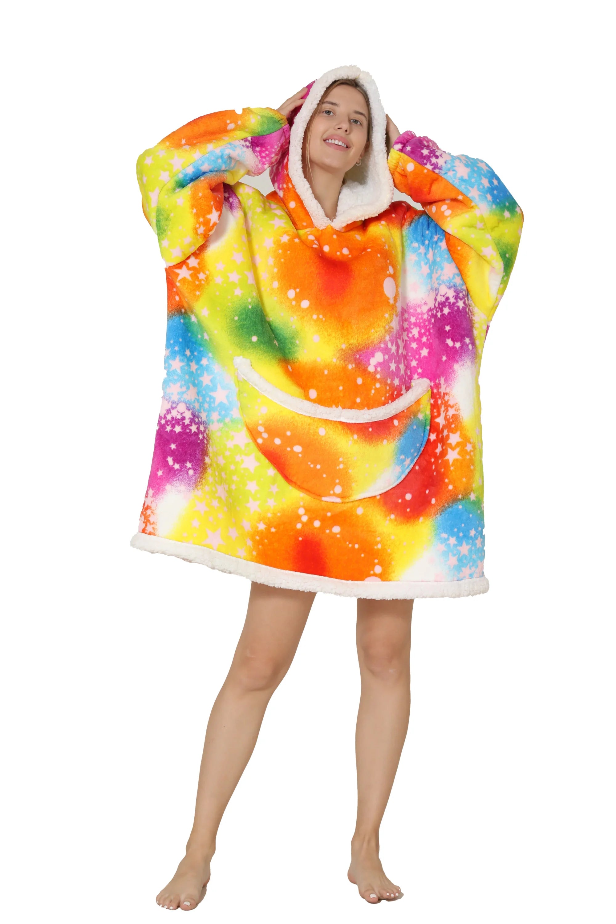 CozyNest Oversized Flannel Hoodie Blanket ATHLEXES