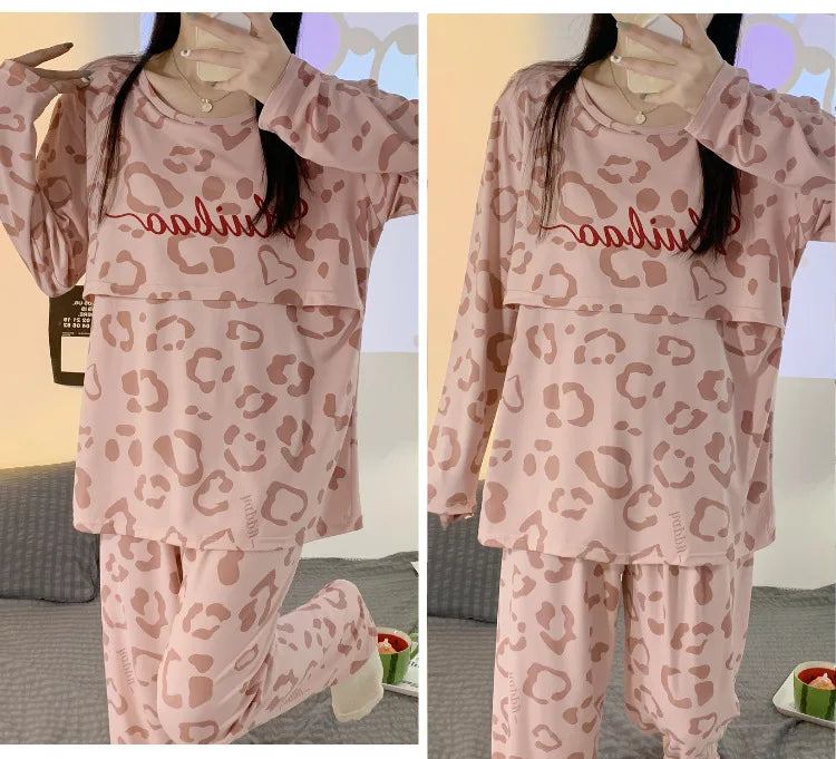 NurtureNest Maternity Pajama Set ATHLEXES