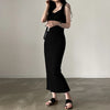 Korean Knit Square Collar Summer Dress ATHLEXES
