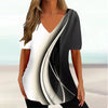 WaveCurve 3D Print V-Neck Tee ATHLEXES