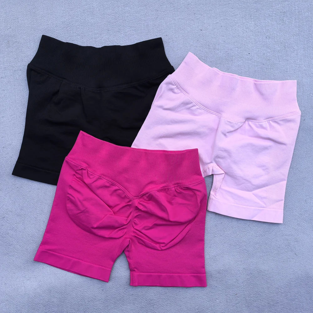 Seamless Flex Ribbed Yoga Shorts for Women ATHLEXES