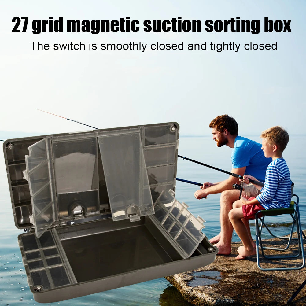Carp Fishing Organizer Box with Magnetic 27 Grid System ATHLEXES