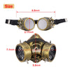 Gothic Steampunk Gas Mask with Goggles for Cosplay ATHLEXES