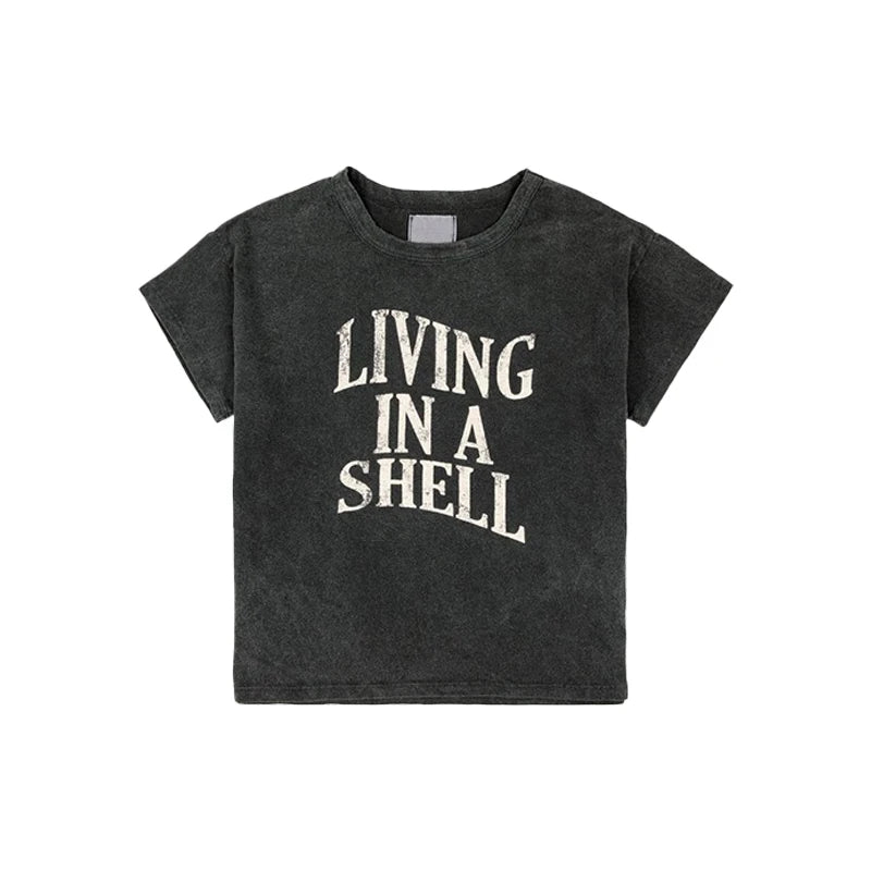 Korean Cotton Cartoon Tees for Kids 2025 Summer Collection ATHLEXES