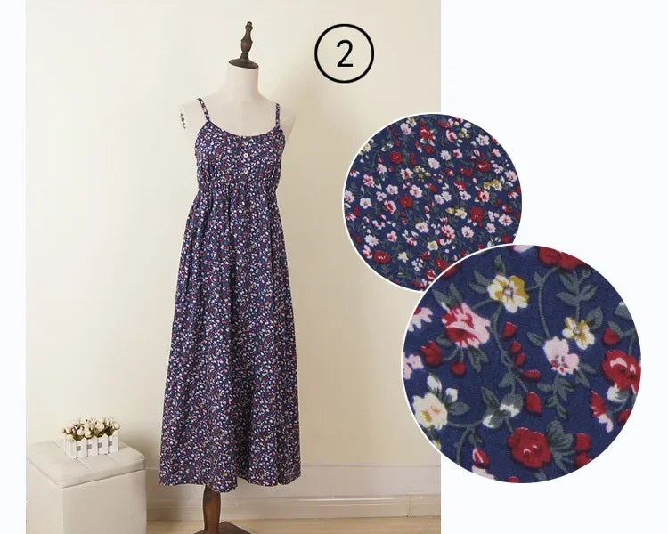 Floral Summer Maxi Halter Dress ATHLEXES