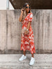 Elegant Floral V Neck Maxi Dress for Women ATHLEXES