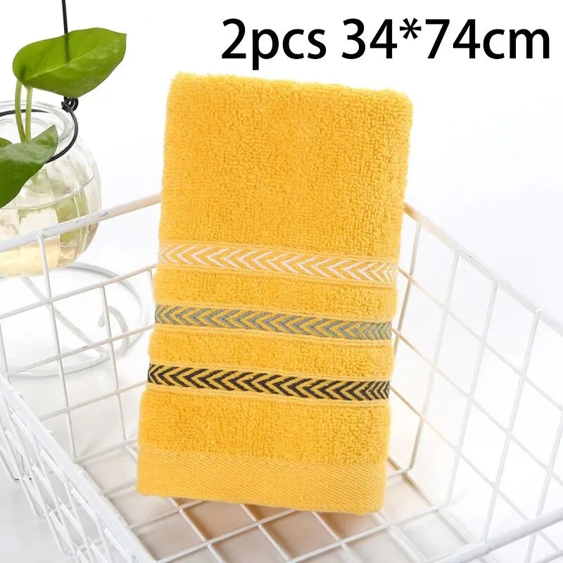 WheatEar Quick Dry Cotton Towels 2pcs Set ATHLEXES
